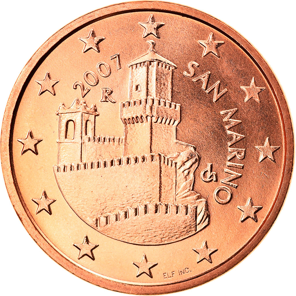 San Marino, 5 Euro Cent, 2007, Rome, MS(65-70), Copper Plated Steel, KM:442