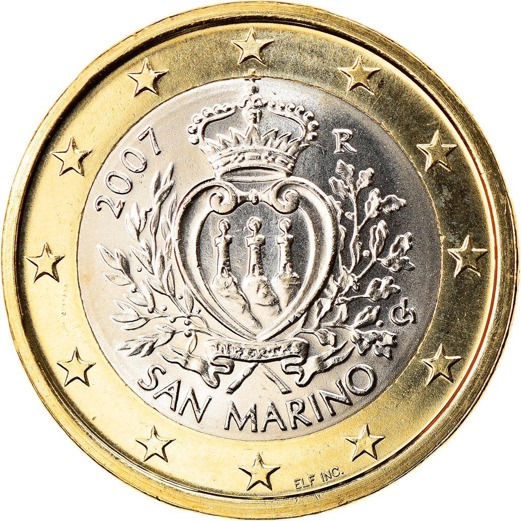 San Marino, Euro, 2007, Rome, MS(65-70), Bi-Metallic, KM:446