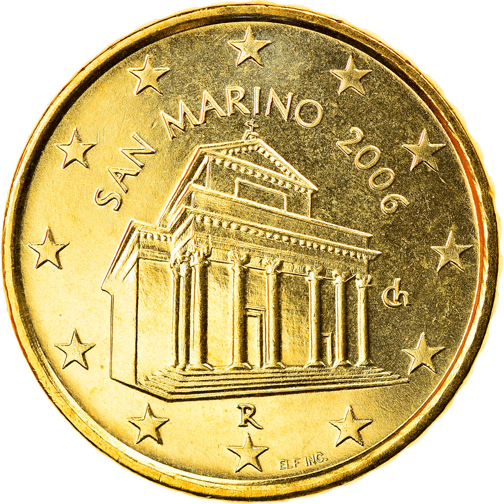 San Marino, 10 Euro Cent, 2006, Rome, STGL, Messing, KM:443