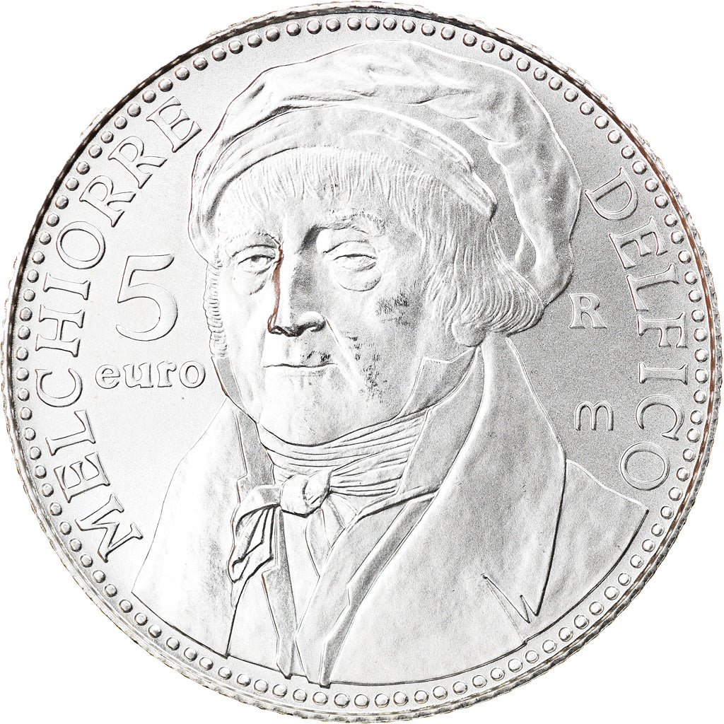San Marino, 5 Euro, Melchiorre Delfico, 2006, Rome, MS(65-70), Silver, KM:472