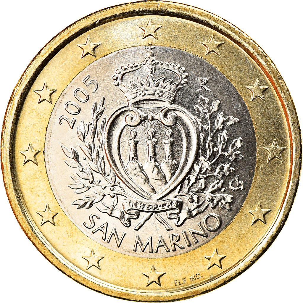 San Marino, Euro, 2005, Rome, MS(65-70), Bi-Metallic, KM:446