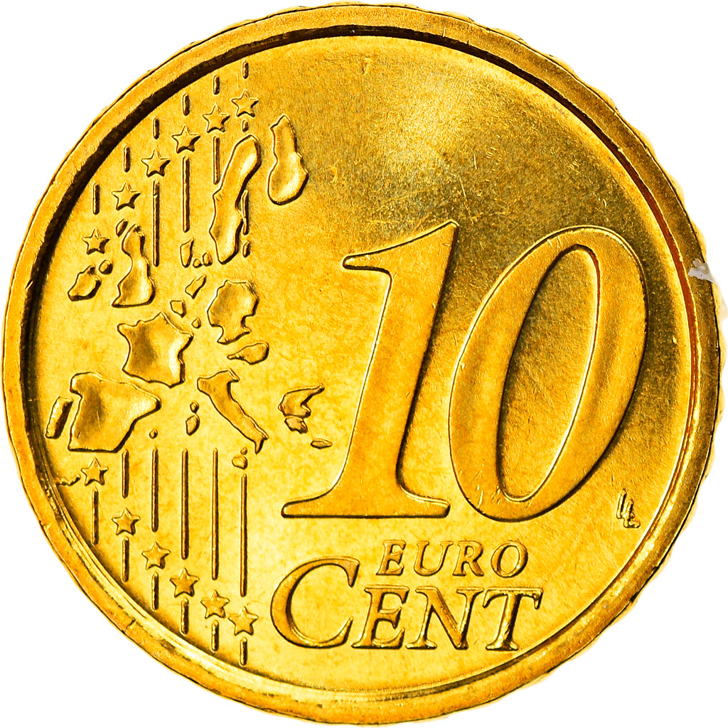 San Marino, 10 Euro Cent, 2005, Rome, MS(65-70), Brass, KM:443