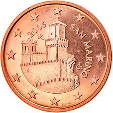 San Marino, 5 Euro Cent, 2005, Rome, MS(65-70), Copper Plated Steel, KM:442