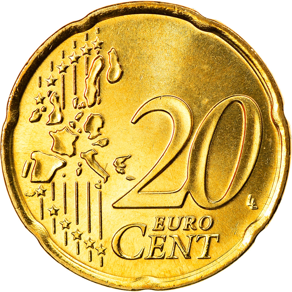 San Marino, 20 Euro Cent, 2004, Rome, MS(65-70), Brass, KM:444
