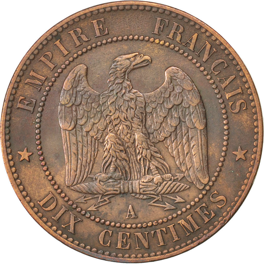 Coin, France, Napoleon III, Napoléon III, 10 Centimes, 1861, Paris, EF(40-45)