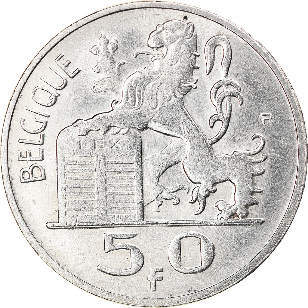 Coin, Belgium, 50 Francs, 50 Frank, 1948, EF(40-45), Silver, KM:136.1