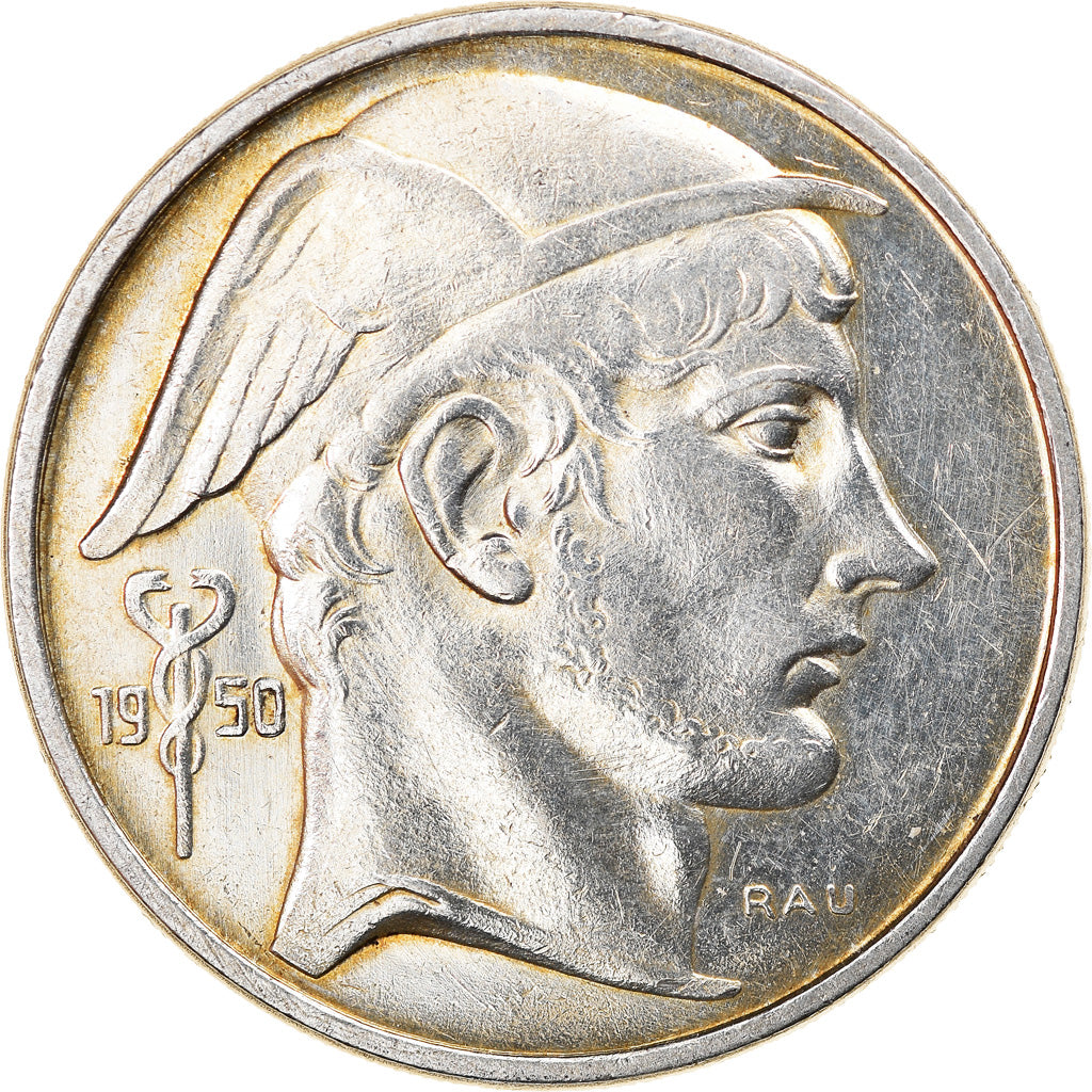Coin, Belgium, 50 Francs, 50 Frank, 1950, EF(40-45), Silver, KM:137