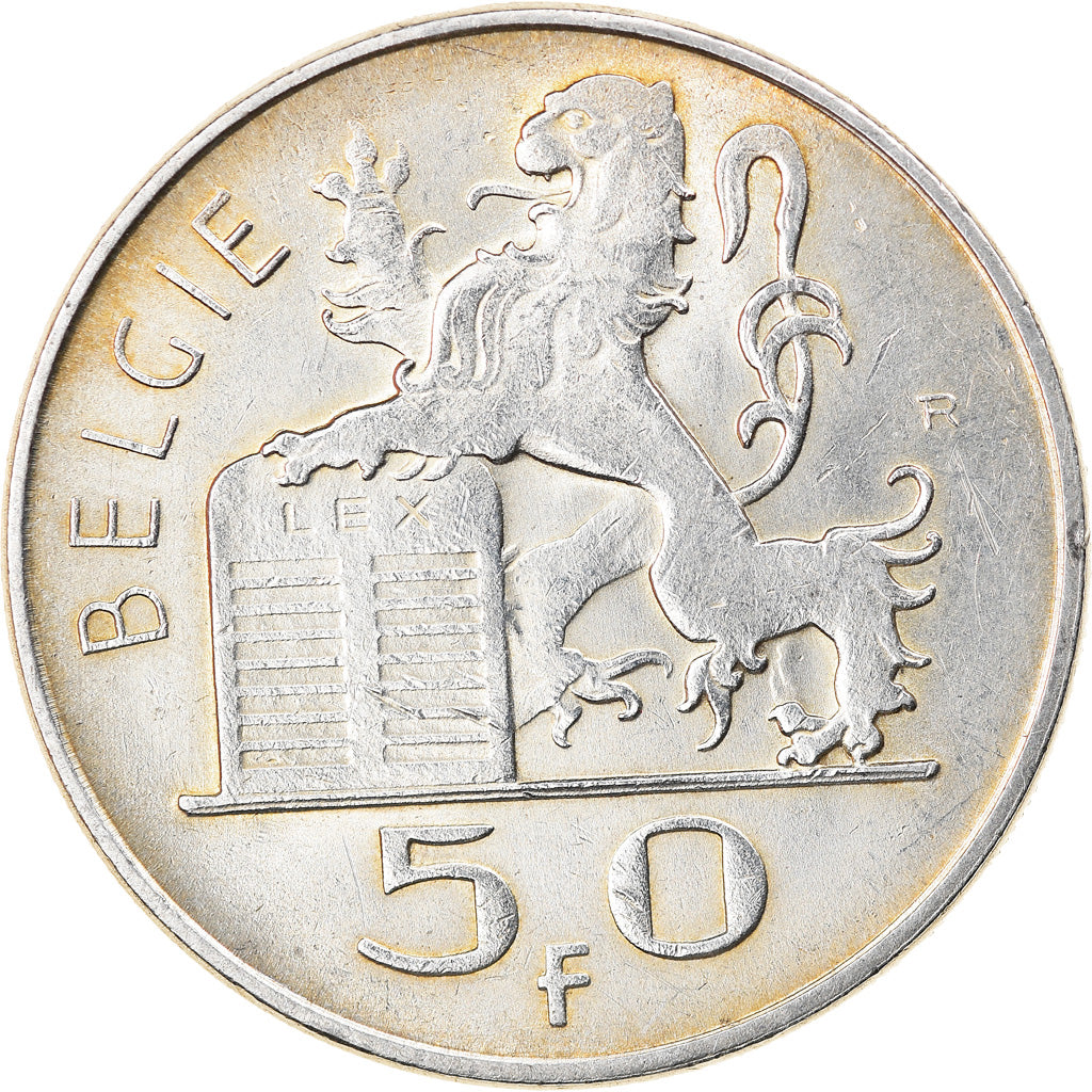 Coin, Belgium, 50 Francs, 50 Frank, 1950, EF(40-45), Silver, KM:137