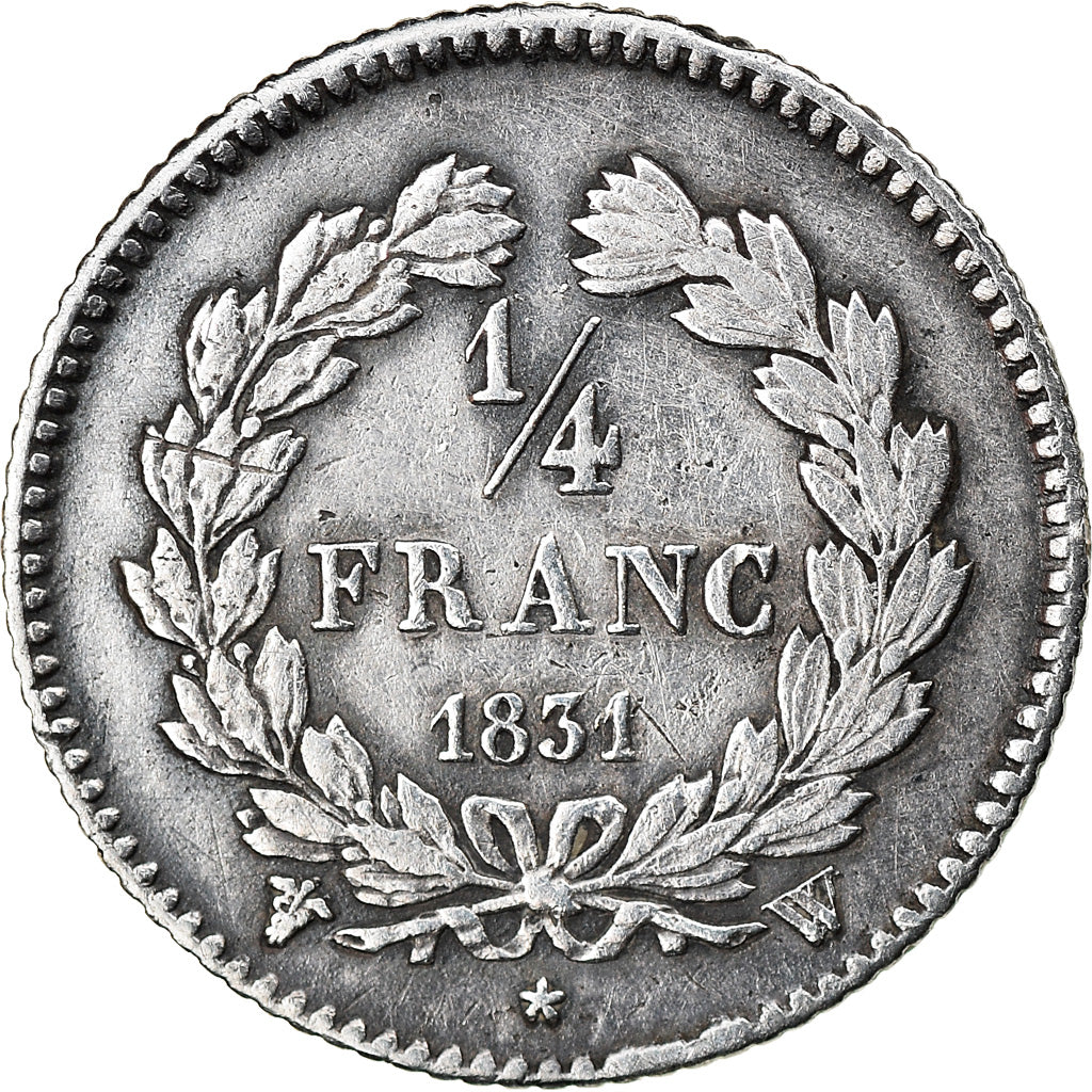 Coin, France, Louis-Philippe, 1/4 Franc, 1831, Lille, EF(40-45), Silver