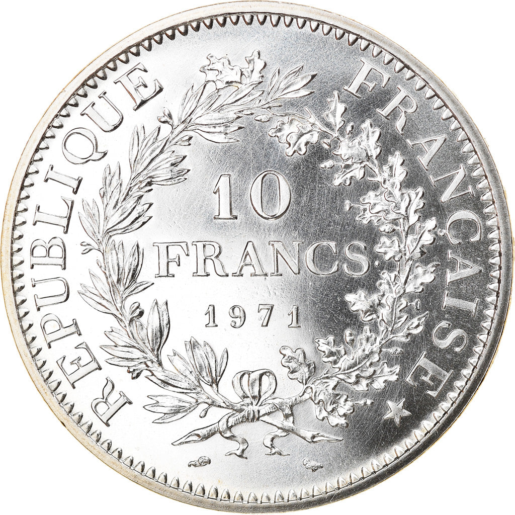 Coin, France, Hercule, 10 Francs, 1971, Paris, MS(65-70), Silver, KM:932