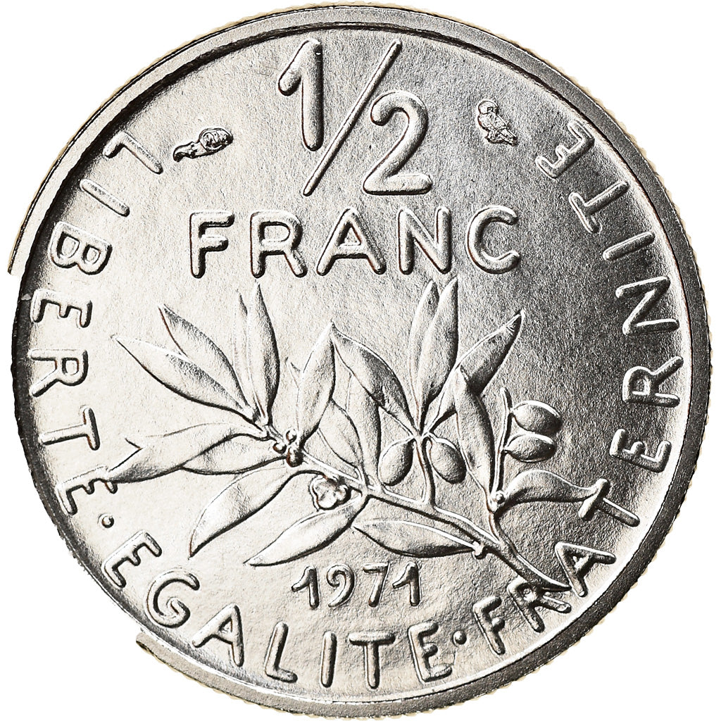 Münze, Frankreich, Semeuse, 1/2 Franc, 1971, Paris, STGL, Nickel, KM:931.1