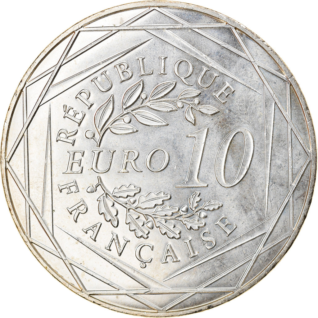 France, 10 Euro, Coq, 2016, MS(63), Silver, Gadoury:EU797