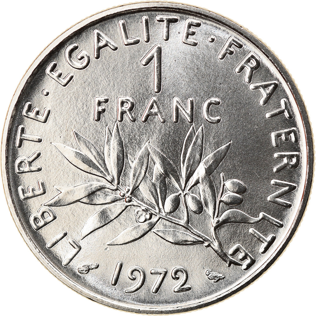 Coin, France, Semeuse, Franc, 1972, Paris, MS(65-70), Nickel, KM:925.1