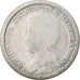 Moneda, Países Bajos, Wilhelmina I, 25 Cents, 1911, BC, Plata, KM:146
