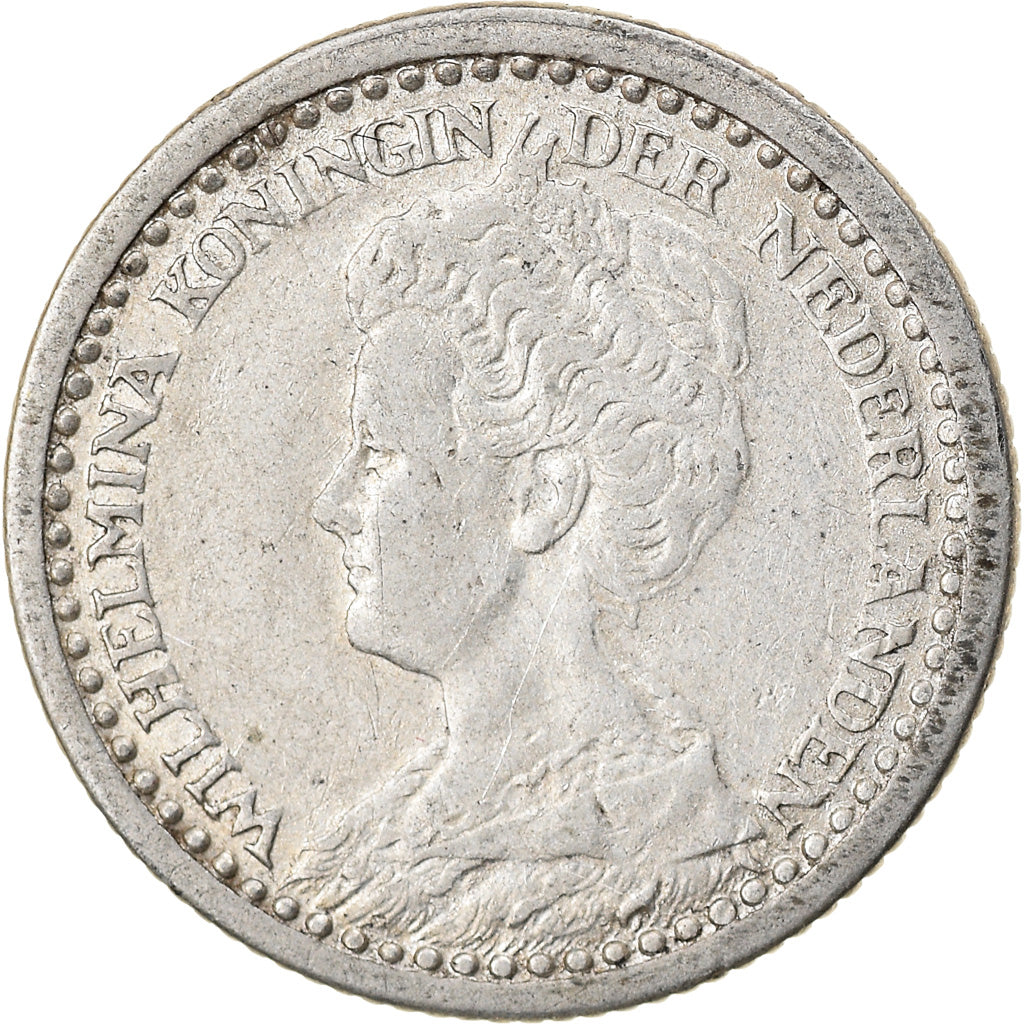 Coin, Netherlands, Wilhelmina I, 10 Cents, 1925, VF(20-25), Silver, KM:145