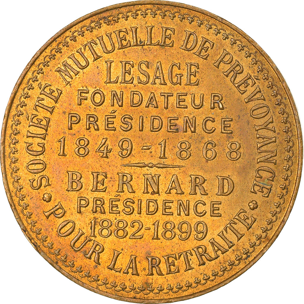 France, Jeton, Société Mutuelle de Prévoyance pour la Retraite, 1899, SUP