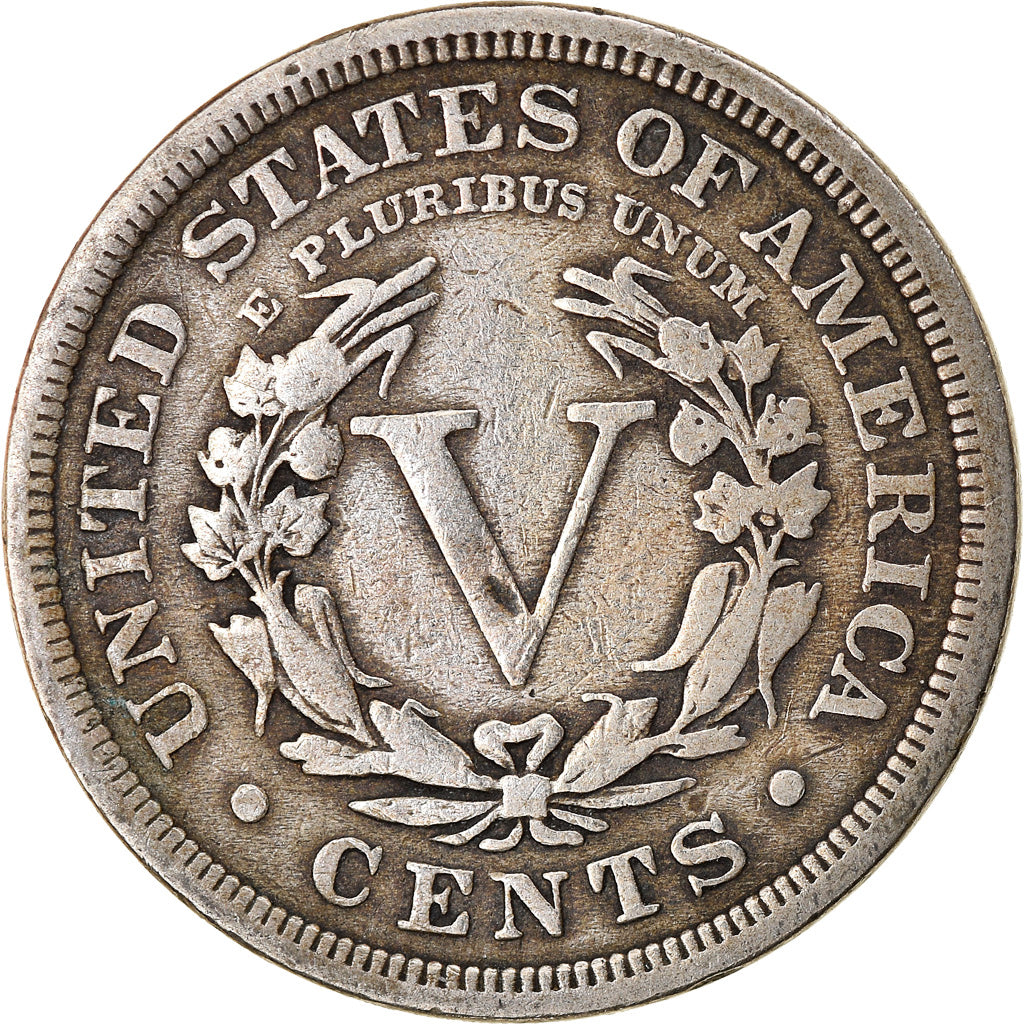 Moneta, USA, Liberty Nickel, 5 Cents, 1910, U.S. Mint, Philadelphia, VF(30-35)