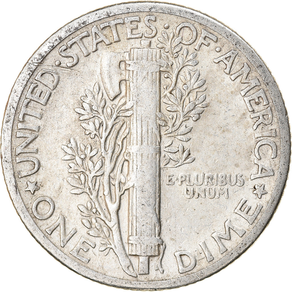 Moneta, Stati Uniti, Mercury Dime, Dime, 1938, U.S. Mint, Philadelphia, BB+