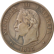Coin, France, Napoleon III, Napoléon III, 10 Centimes, 1863, Paris, EF(40-45)