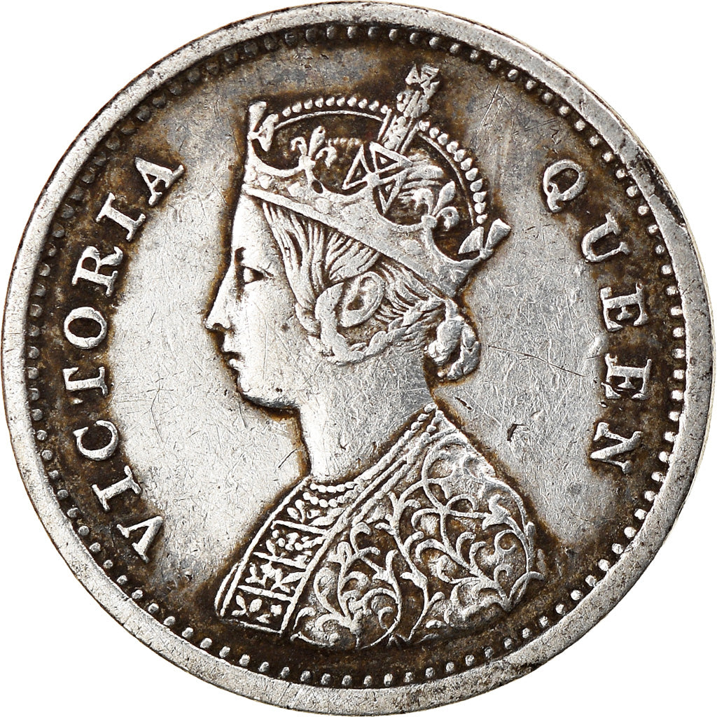 Coin, INDIA-BRITISH, Victoria, 2 Annas, 1862, EF(40-45), Silver, KM:469