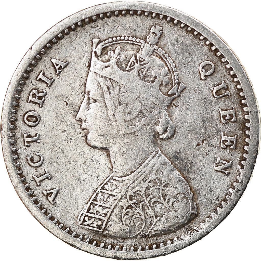 Coin, INDIA-BRITISH, Victoria, 2 Annas, 1862, EF(40-45), Silver, KM:469
