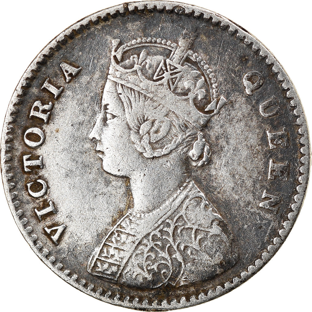 Coin, INDIA-BRITISH, Victoria, 2 Annas, 1875, EF(40-45), Silver, KM:469