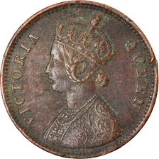 Moeda, ÍNDIA - BRITÂNICA, Victoria, 1/4 Anna, 1862, EF(40-45), Cobre, KM:467