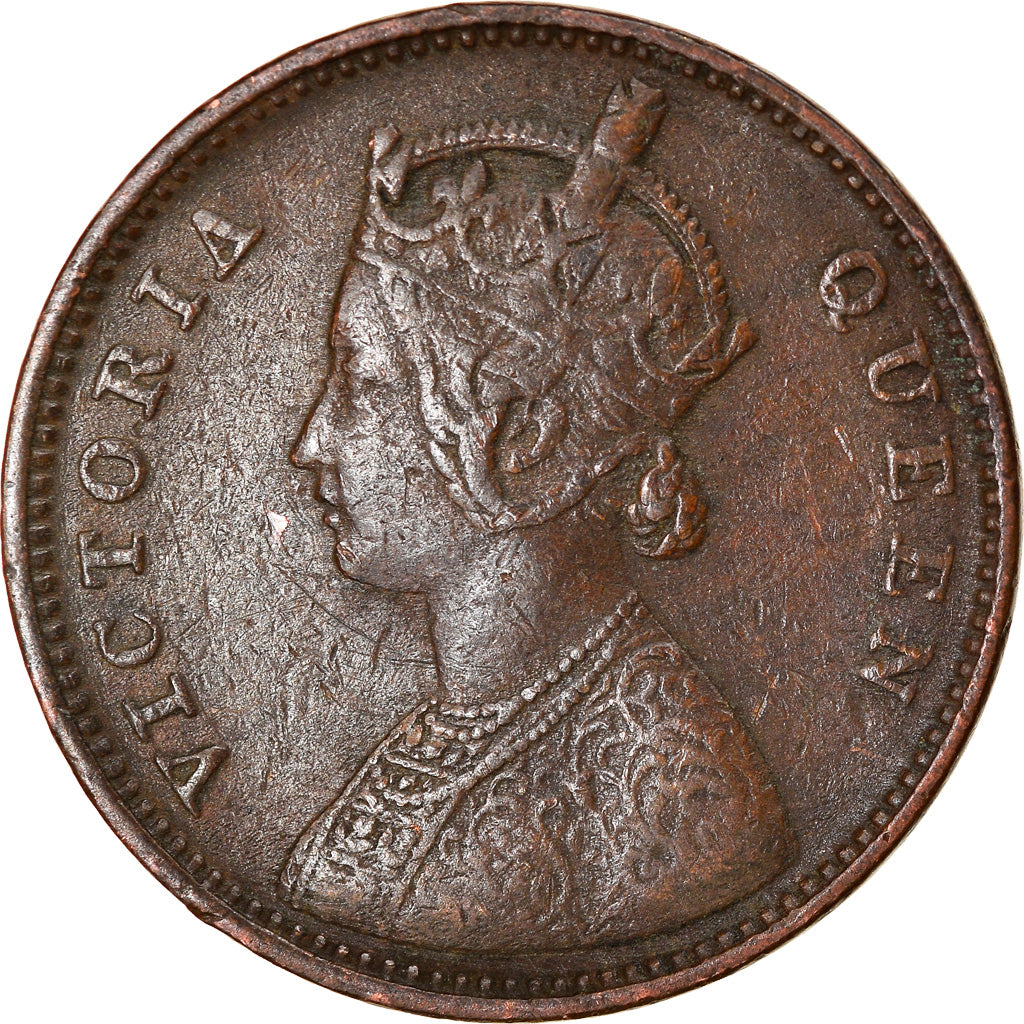 Coin, INDIA-BRITISH, Victoria, 1/4 Anna, 1862, EF(40-45), Copper, KM:467