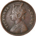 Moneda, INDIA BRITÁNICA, Victoria, 1/4 Anna, 1862, MBC, Cobre, KM:467