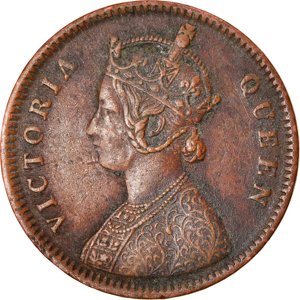 Coin, INDIA-BRITISH, Victoria, 1/4 Anna, 1862, EF(40-45), Copper, KM:467