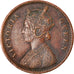 Coin, INDIA-BRITISH, Victoria, 1/4 Anna, 1862, EF(40-45), Copper, KM:467