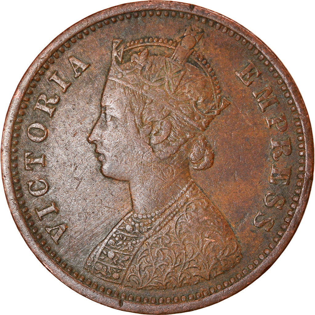 Monnaie, INDIA-BRITISH, Victoria, 1/4 Anna, 1877, TTB, Cuivre, KM:486