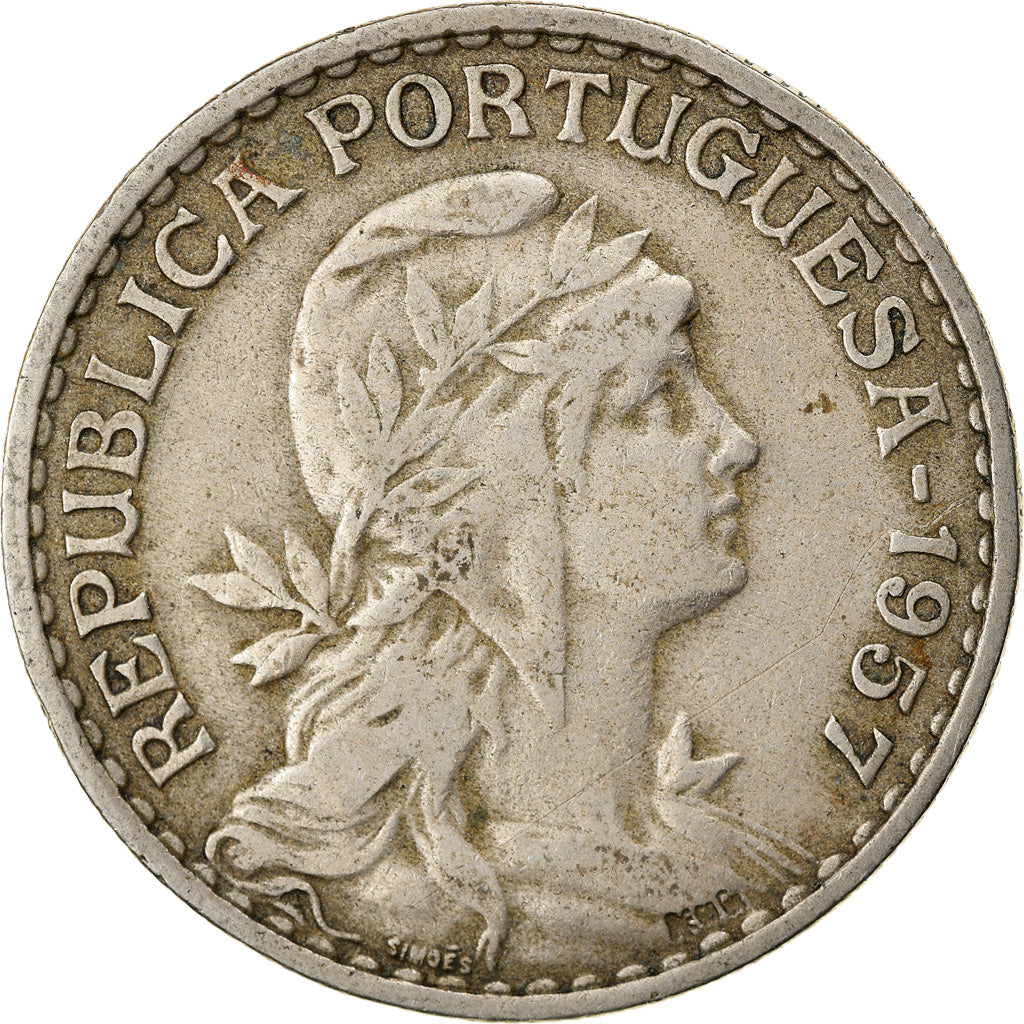 Münze, Portugal, Escudo, 1957, S+, Copper-nickel, KM:578