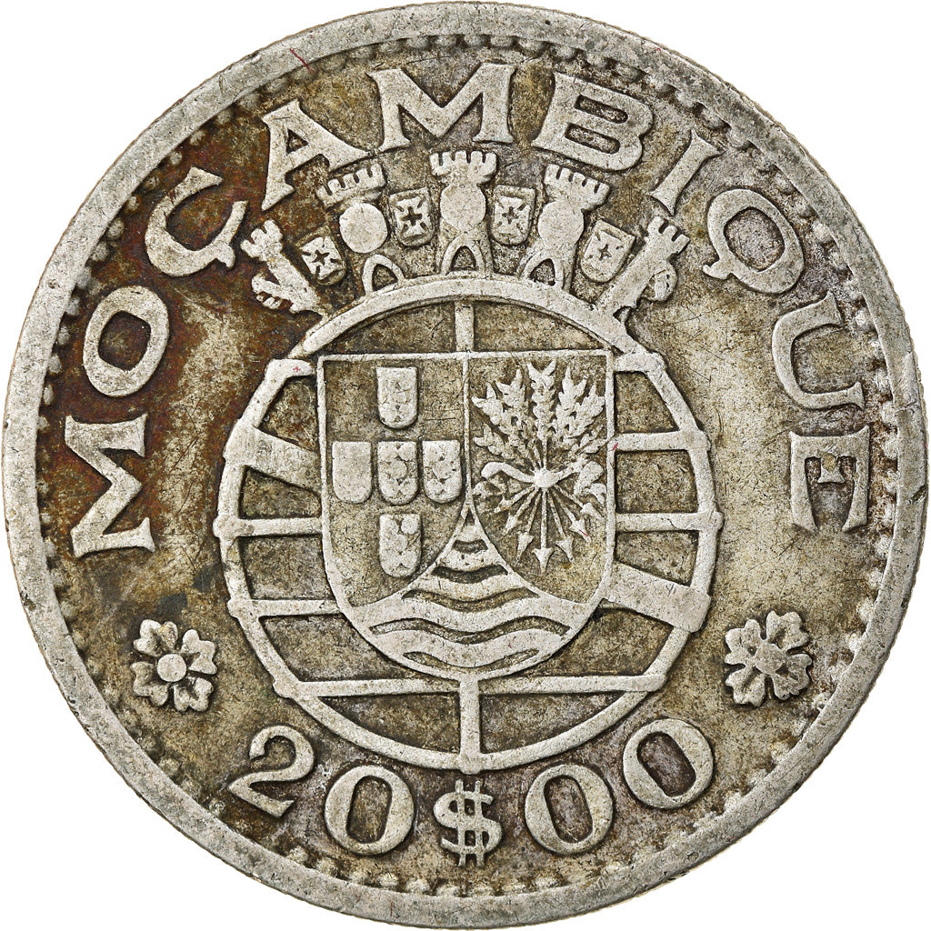 Coin, Mozambique, 20 Escudos, 1952, VF(30-35), Silver, KM:80