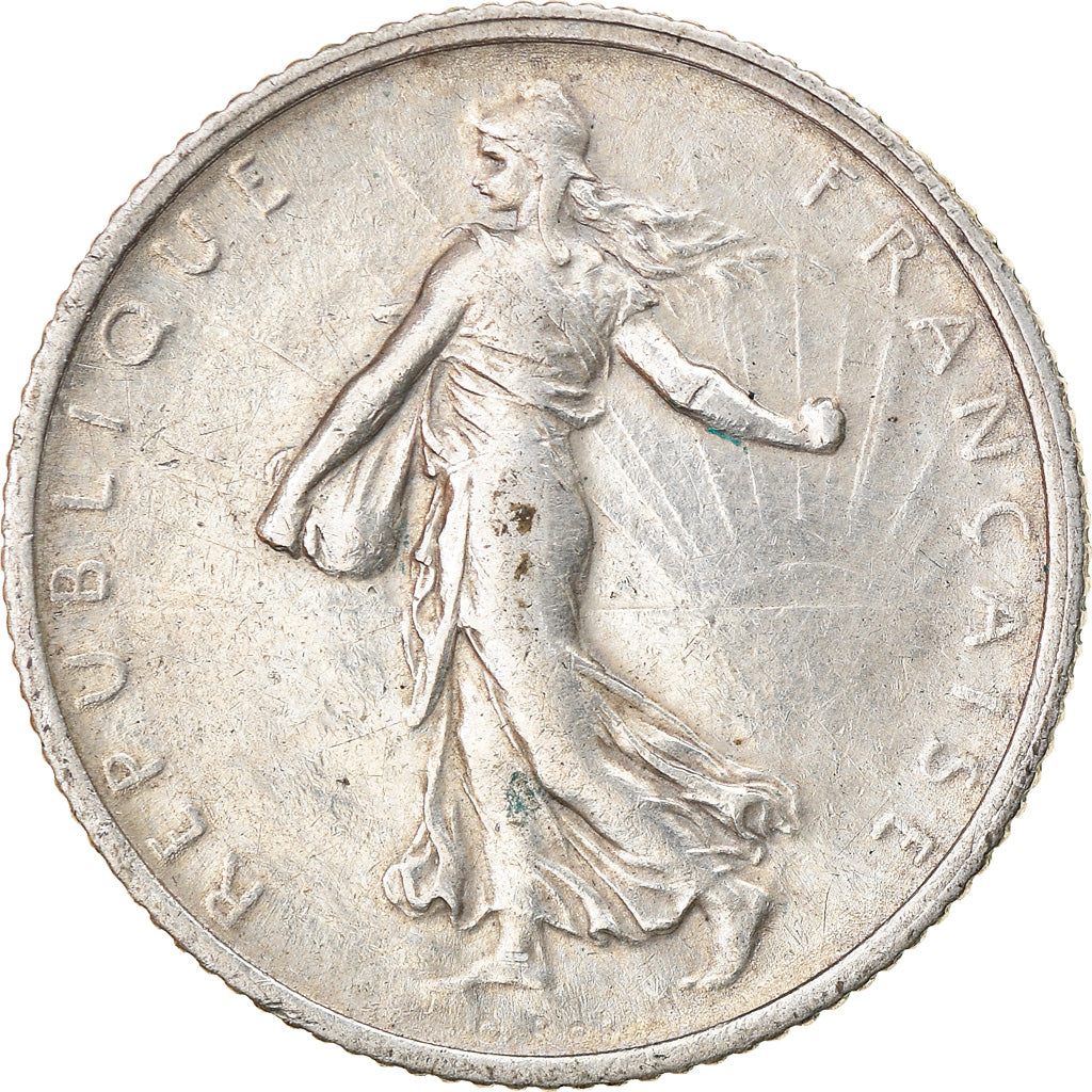 Moneta, Francia, Semeuse, Franc, 1915, Paris, BB, Argento, KM:844.1, Gadoury:467