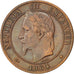 Second Empire, 10 Centimes Napoléon III tête laurée 1864 BB, KM 798.2