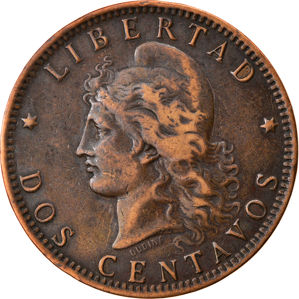 Coin, Argentina, 2 Centavos, 1893, VF(30-35), Bronze, KM:33