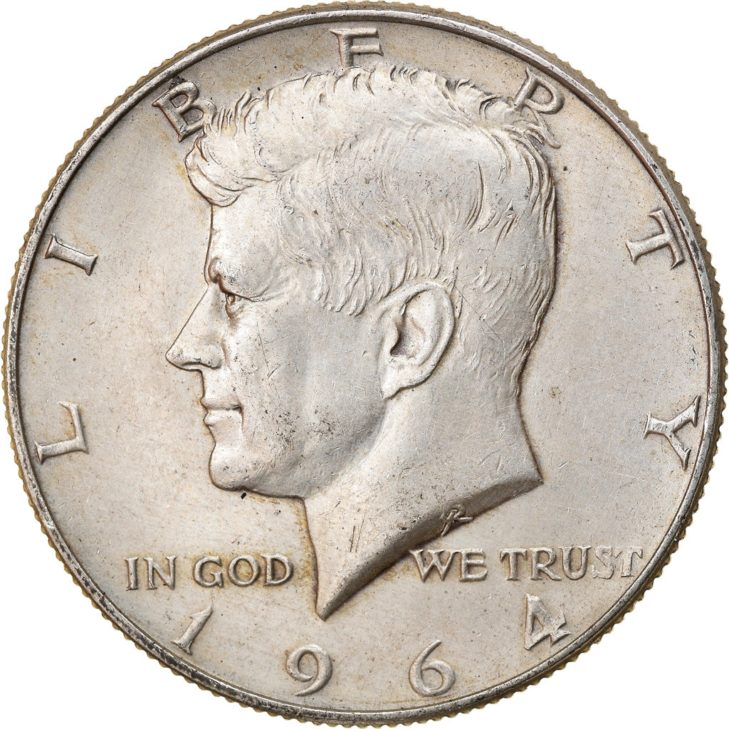 Coin, United States, Kennedy Half Dollar, Half Dollar, 1964, U.S. Mint, Denver