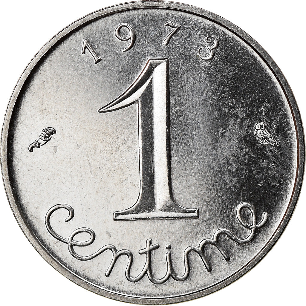 Moneta, Francja, Épi, Centime, 1973, Paris, AU(55-58), Stal nierdzewna, KM:928