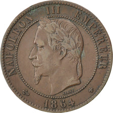 Munten, Frankrijk, Napoleon III, Napoléon III, 10 Centimes, 1864, Strasbourg