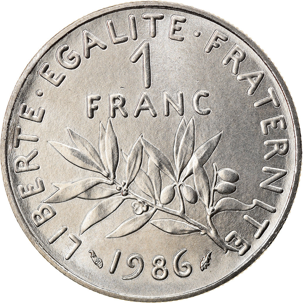 Münze, Frankreich, Semeuse, Franc, 1986, Paris, VZ, Nickel, KM:925.1