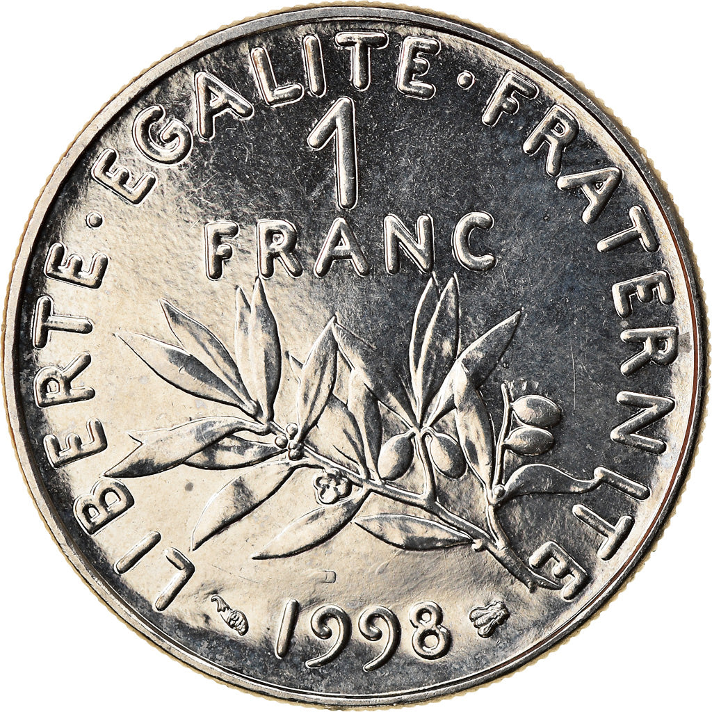 Münze, Frankreich, Semeuse, Franc, 1998, Paris, VZ, Nickel, KM:925.1