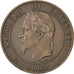 Second Empire, 10 Centimes Napoléon III tête laurée 1865 BB, KM 798.2