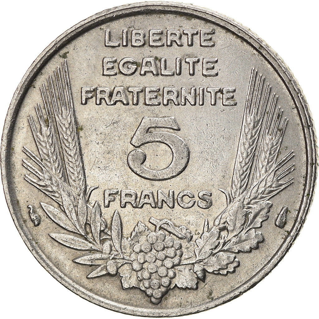 Coin, France, Bazor, 5 Francs, 1933, Paris, AU(55-58), Nickel, KM:887