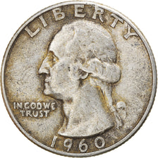 Coin, United States, Washington Quarter, Quarter, 1960, U.S. Mint, Philadelphia