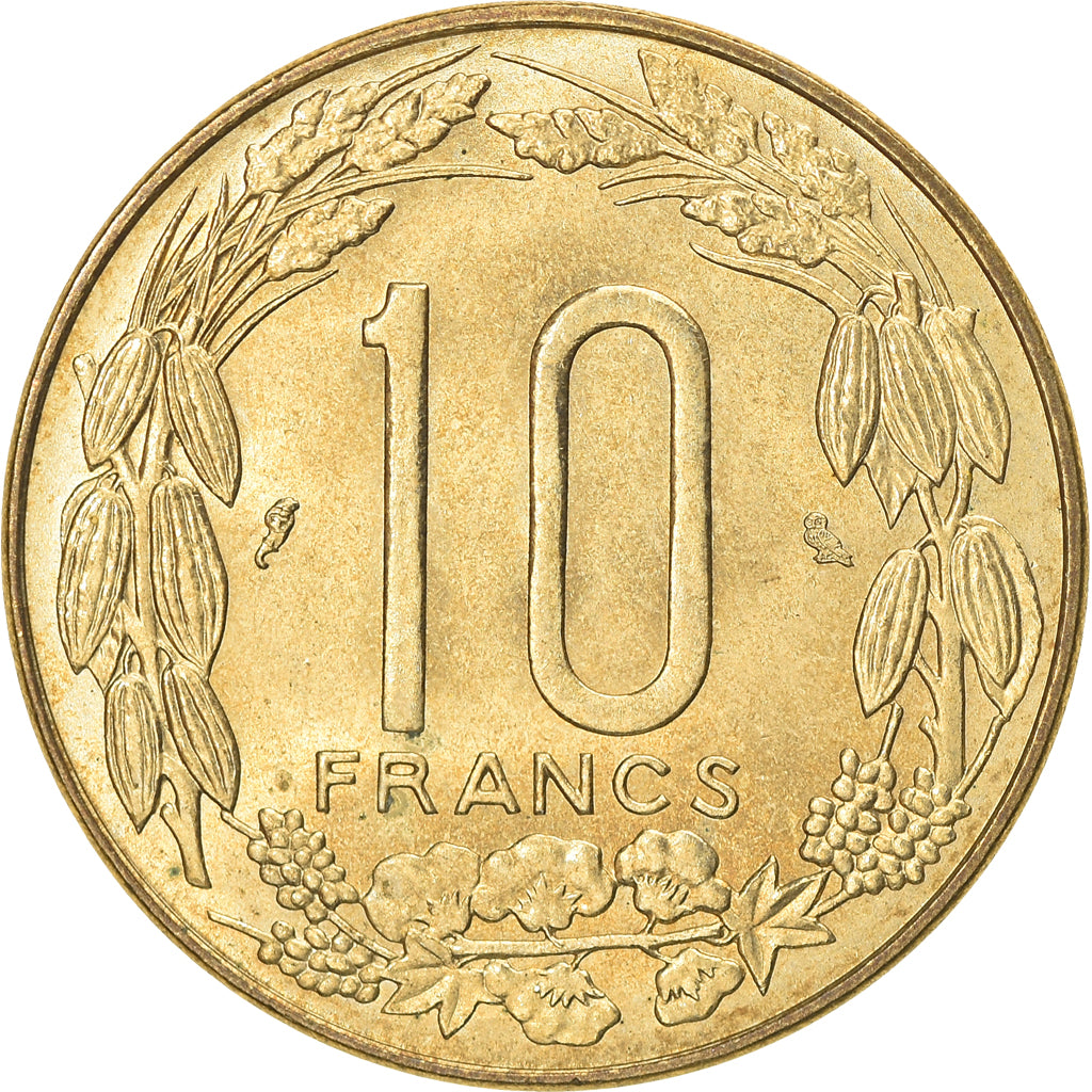 Coin, EQUATORIAL AFRICAN STATES, 10 Francs, 1969, Paris, AU(55-58)
