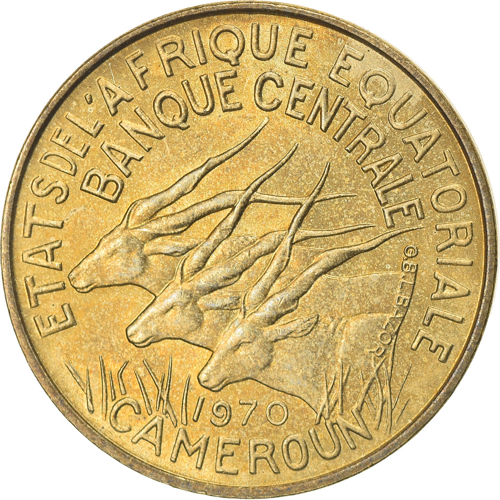 Coin, EQUATORIAL AFRICAN STATES, 5 Francs, 1970, Paris, AU(55-58)