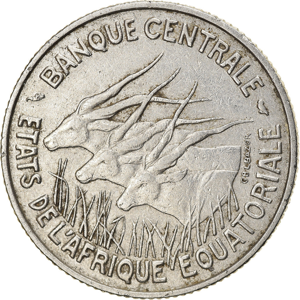 Coin, EQUATORIAL AFRICAN STATES, 100 Francs, 1967, Paris, EF(40-45), Nickel