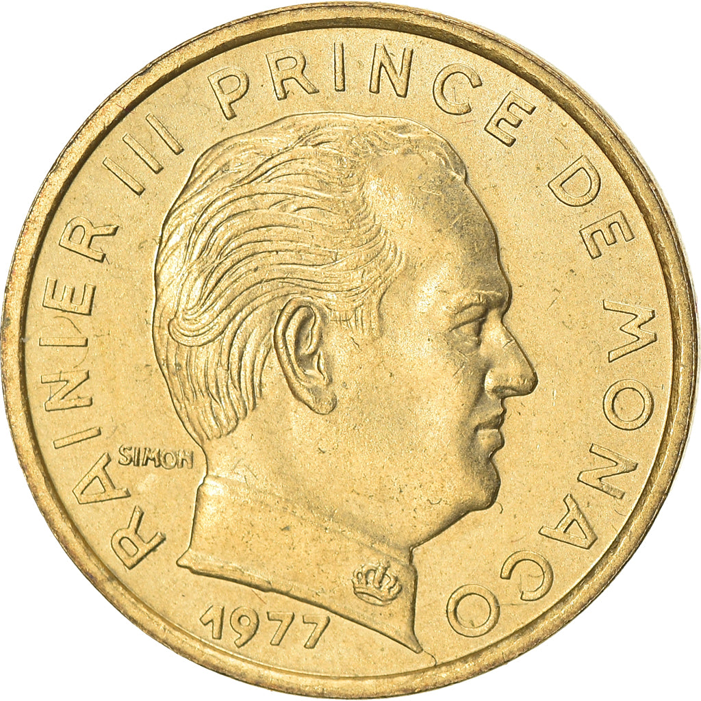 Monnaie, Monaco, Rainier III, 5 Centimes, 1977, SUP, Aluminum-Bronze, Gadoury:MC