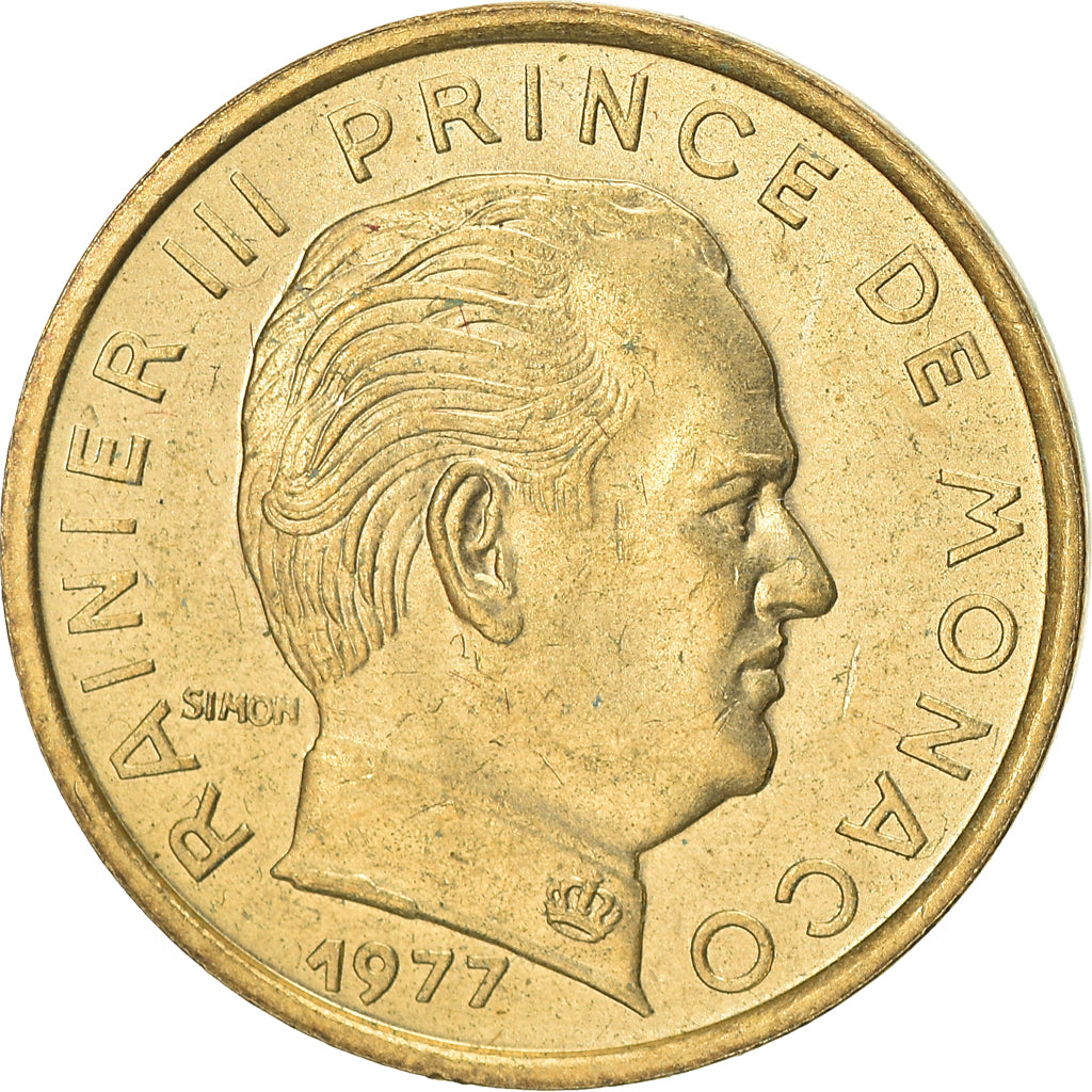 Coin, Monaco, Rainier III, 5 Centimes, 1977, AU(55-58), Aluminum-Bronze, KM:156